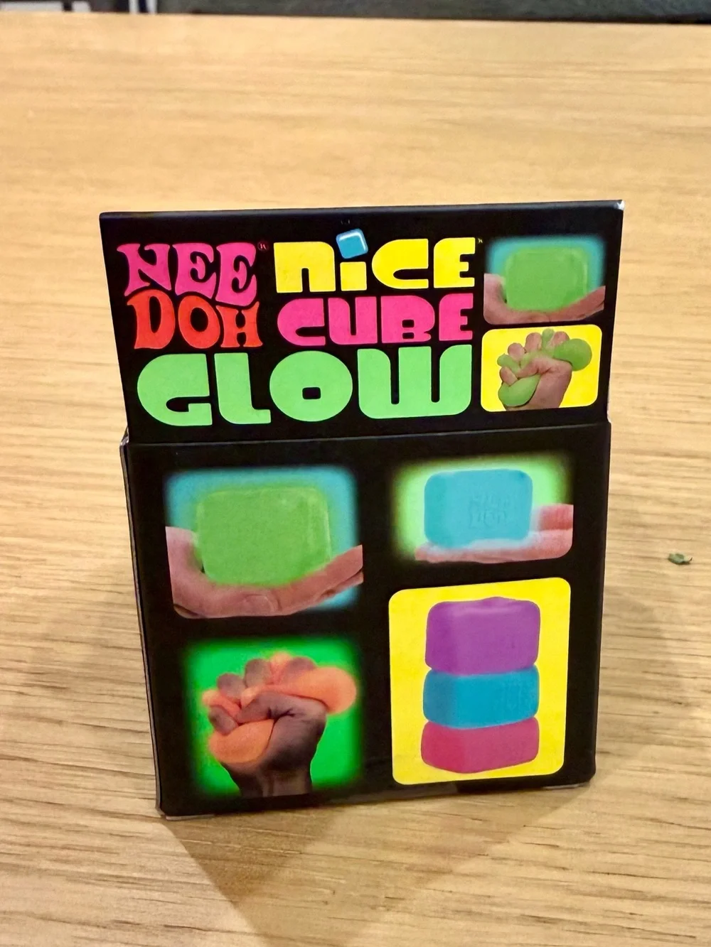 NeeDoh Nice Cube GLOW in Blue - Super Solid Squish 🩵
